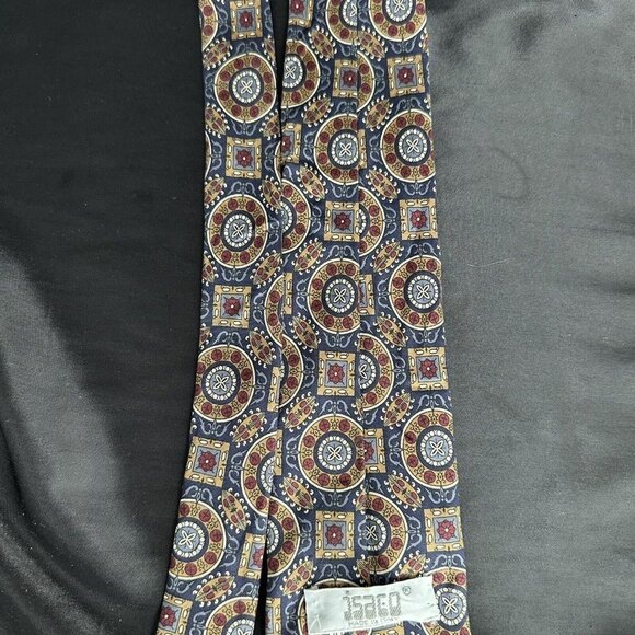Vintage JSACO 100% Silk Tie Multicolored Patterned Statement Piece - Picture 13 of 16